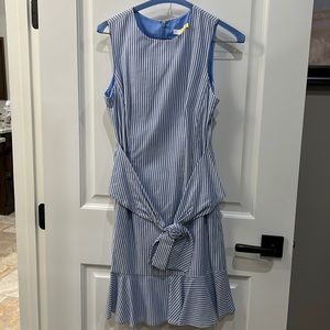 Blue and white striped dress from Nordstroms.